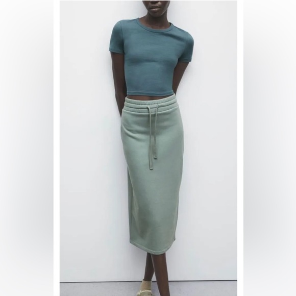 Zara fleece lined midi skirt - Picture 1 of 6